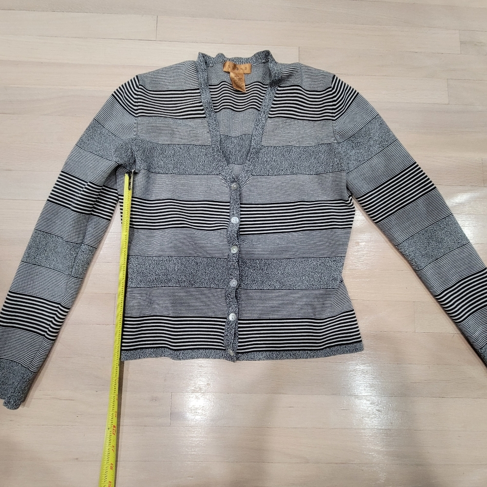 Essendi Striped Silk Cardigan